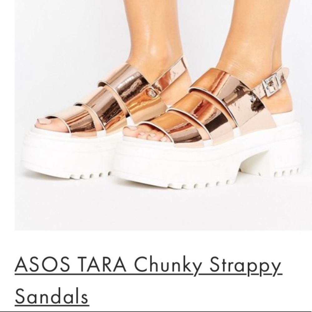 ASOS TARA Chunky Strappy Sandals size 8